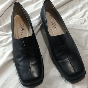Strictly Comfort Black Leather Loafer Shoes